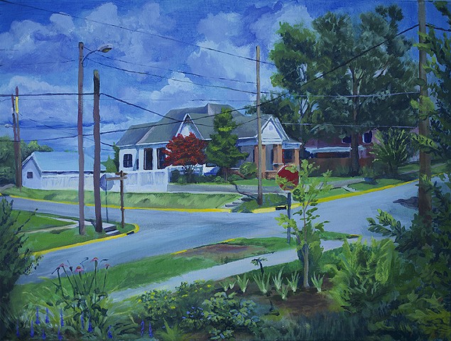 Valley and Vine, Montevallo, Alabama Spring 2015 oil painting on canvas by Amy Feger