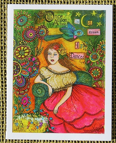 Once upon a time in a Dream, I Danced Blank Art card 