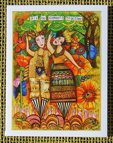 Let's be different Together ! Blank Art card 