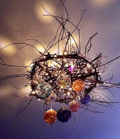 Chandelier with Glass Balls