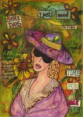 Time for Me Mixed media Collage