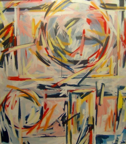 acrylic painting, geometric, abstract, carl lopes