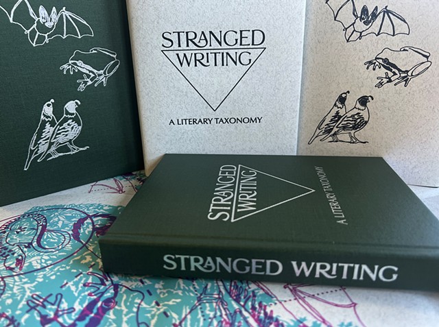2-sided Dust Jacket for "Stranged Writing: A Literary Taxonomy" published by the The Gravity of the Thing