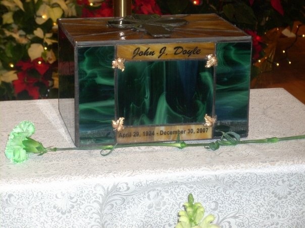 Cremation Urn stained glass