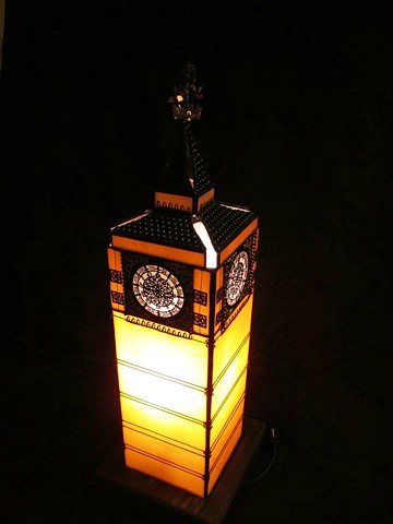 big ben clock lamp stained glass