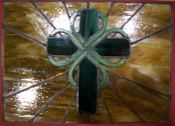 cremation urn irish stained glass