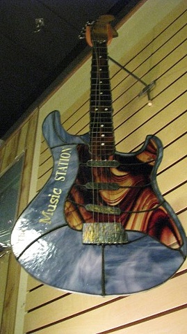  Custom Guitar stained glass