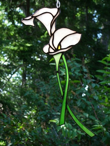 Calla Lilies stained glass