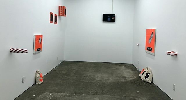 "CHIMNEY CANE CANDY HOLE" at Cloaca Projects installation view