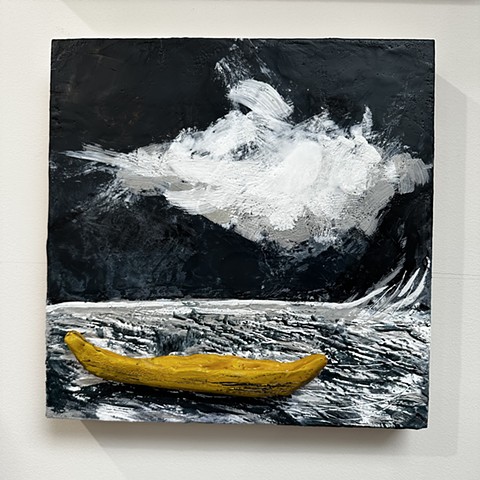 Yellow Boat with Cloud