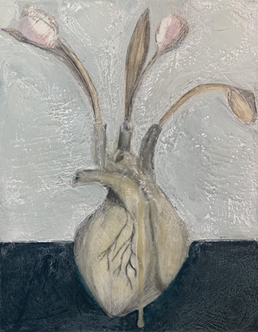 Heart Vessel with Tulips