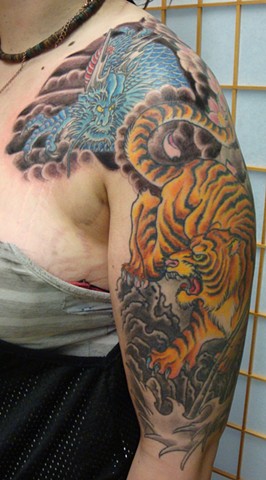 Half Sleeve Japanese Tattoo - tattoo design