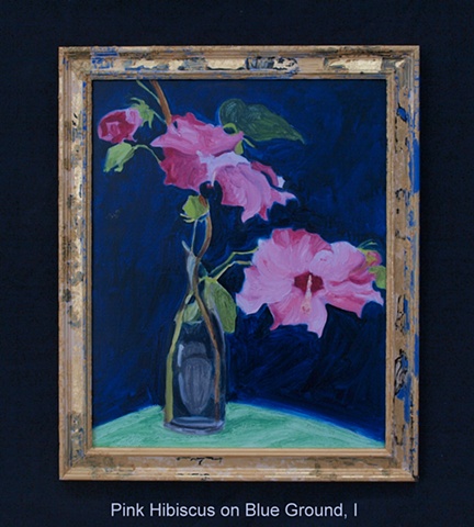 medium sized floral still life with handpainted frame