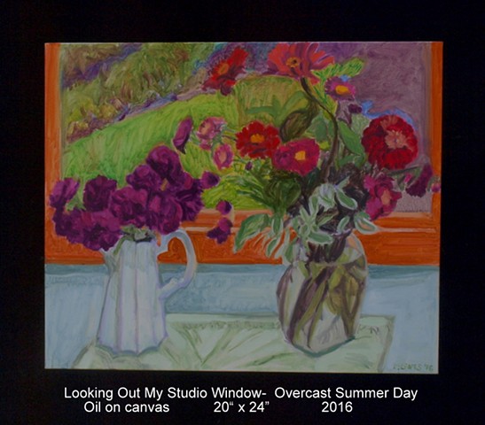 Looking Out My Studio Window- Overcast Summer Day