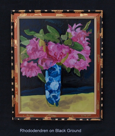 still life/ floral/ handpainted frame