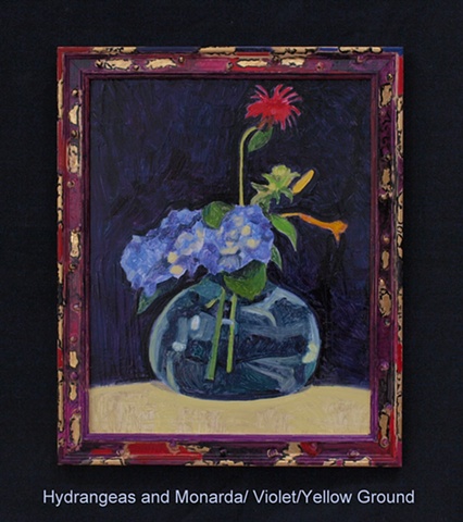 still life/ floral/  handpainted frame