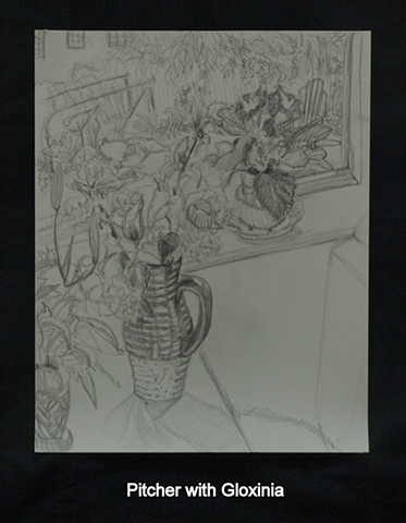 Pitcher with Gloxinia