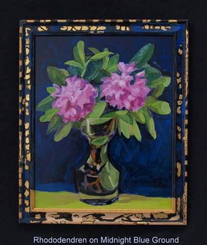 still life/ floral/ handpainted frame