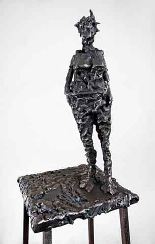 Standing Figure         Welded steel,  62" x 18" x 12"