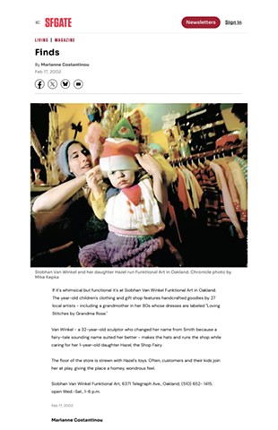 SF GATE Magazine: Finds by Marianne  Costantinou Feb 17, 2002