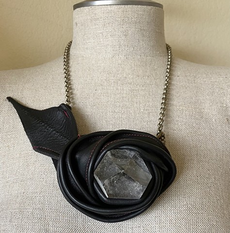 Herkimer diamond chunk- neckpiece 