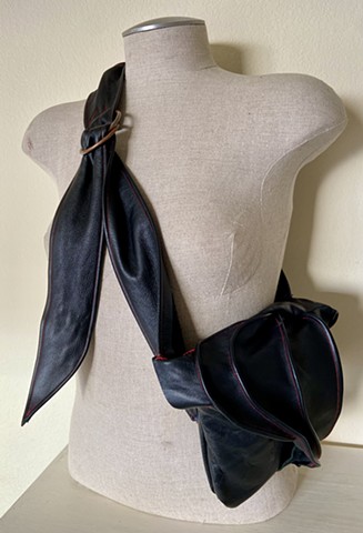 Black swirl cross body/holster bag 