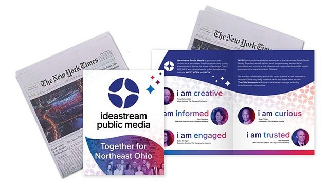 Ideastream Public Media Rebrand Insert for The New York Times