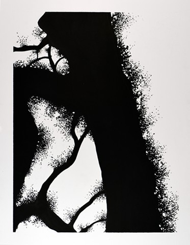 Art Tree Branch abstracts Ink Drawing by Ian Crawley