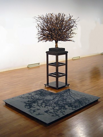Ian Crawley Art Sculpture Green show "Tree of Knowledge (Shadow of Wisdom)" by Ian Crawley
