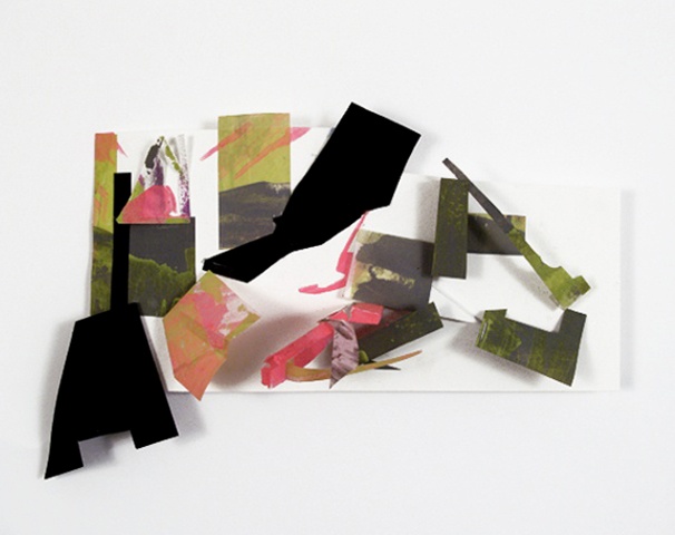 Displacement: Untitled Mini Collage  #1 (black and pink)