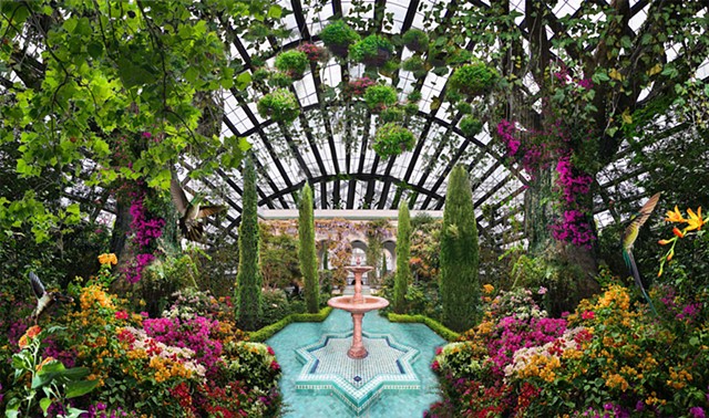 Pink, Orange, and Green House