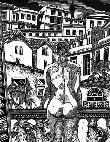 A Woman on a Balcony in Algiers
