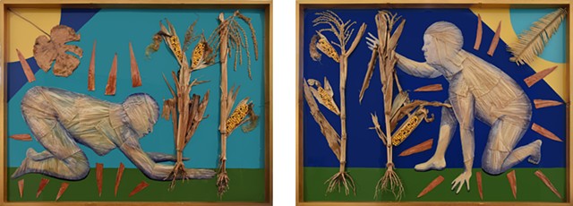 Sacred Ancestral Maíz (diptych)