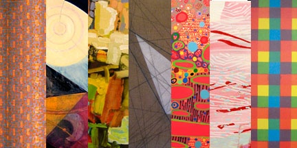 Details of paintings by artists in Source.
