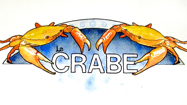 crab logo restaurant menu