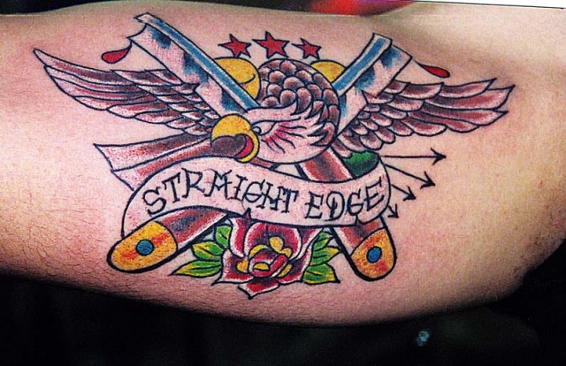 straight edge tattoo by tatupaul