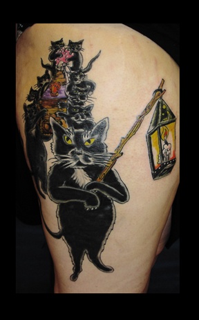 cats tattoo by tatupaul