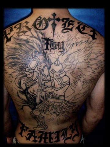 guardian angel tattoo by tatupaul.com