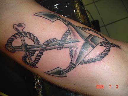 anchor tattoo by tatupaul