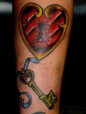 heart and key tattoo by tatupaul