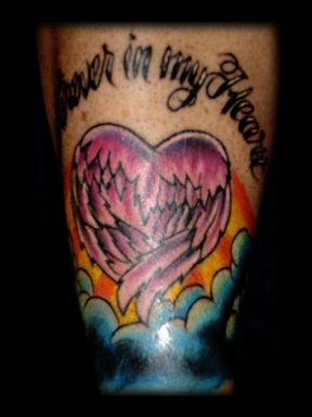 traditional heart tattoo by tatupaul