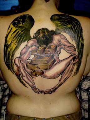 salvador dali angel tattoo by tatupaul