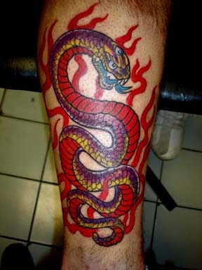 japanese snake tattoo by tatupaul