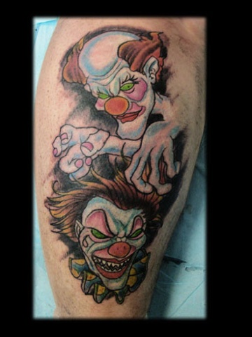 clown tattoo by tatupaul.com