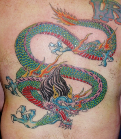 blue japanese dragontattoo by tatupaul