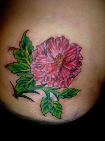 flower tattoo by tatupaul
