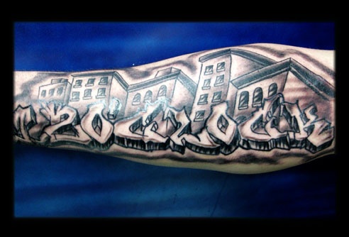 graffitti tattoo by tatupaul.com