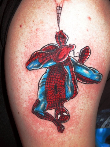 spiderman tattoo by tatupaul