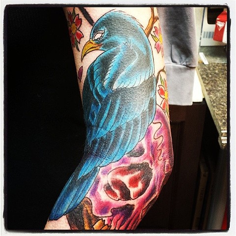 raven tattoo by tatupaul.com