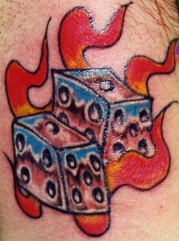 dice tattoo by tatupaul